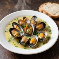 Garlic White Wine Mussels