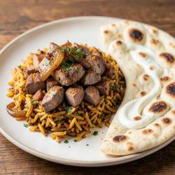 Gluten-Free Afghan Kapisa Chalaw with Lamb and Yogurt Bread