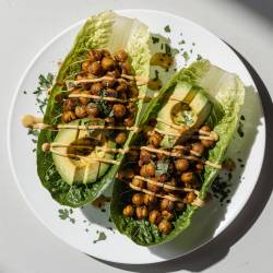 Crispy Chickpea-Stuffed Lettuce Wraps