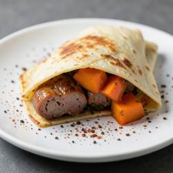 Sausage and Sweet Potato Tortilla Wrap
