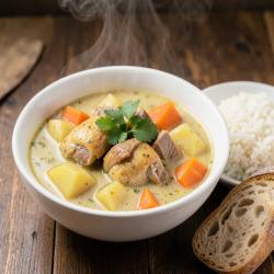 Vietnamese Chicken and Pork Curry with Carrots and Potatoes
