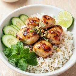 Vietnamese Lemongrass Chicken Rice Bowl