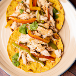 Healthy Chicken and Cheese Fajitas