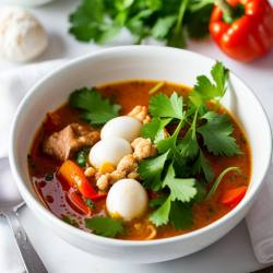 Thai Spicy Pork and Egg Soup