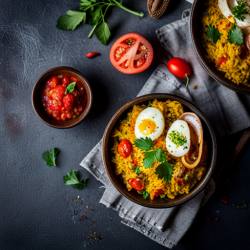 Spicy Egg and Tomato Rice