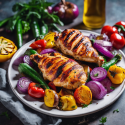 Grilled Chicken with Roasted Vegetables