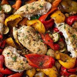 One-Pan Mediterranean Chicken With Roasted Vegetables