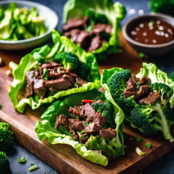 Beef and Broccoli Lettuce Wraps
