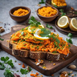 Indian Fish and Carrot Toast