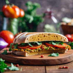 Spicy Indian Veggie Sandwich