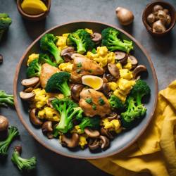 Ginger Chicken Stir-Fry with Broccoli and Eggs
