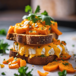 Indian Carrot and Cheese Toast
