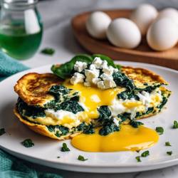 Savory Spinach and Feta Omelette