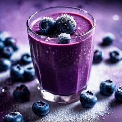 Blueberry Sugar Blender Ice Cubes Butter Smoothie