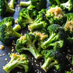 Garlic Roasted Broccoli with Parmesan