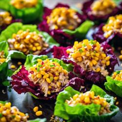 Indian Chicken and Cheese Corn Cups