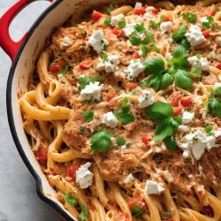 Spicy Tuna & Chicken Pasta Bake