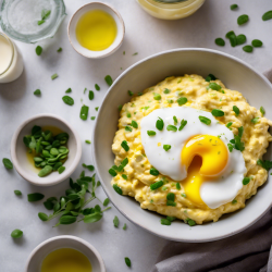Savory Oatmeal Egg Bowl