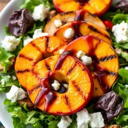 Grilled Peach and Chicken Salad