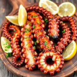 Tender Grilled Octopus with Lemon and Herbs