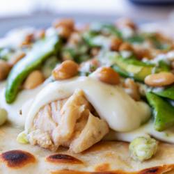 Turkish Bean and Chicken Breakfast Flatbread
