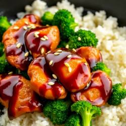 Soy Sauce Glazed Chicken with Broccoli