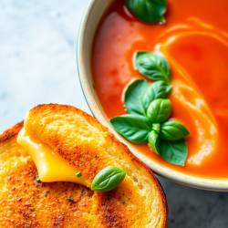 Gourmet Grilled Cheese with Tomato Basil Soup