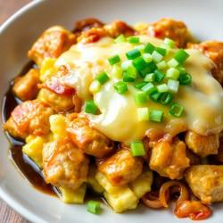 Cheesy Chicken Omelette Stir-Fry