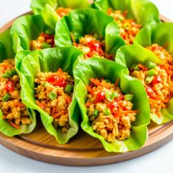 Spicy Chicken Lettuce Wraps