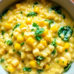 Creamy Corn and Spinach Risotto