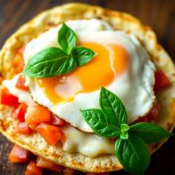 Cheesy Chicken & Tomato Wrap with Egg