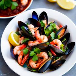 Spanish Mussels and Clams with Shrimp