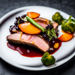 Seared Duck Breast with Orange Reduction Sauce