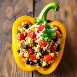 Stuffed Bell Peppers with Quinoa and Black Beans
