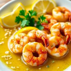 Garlic Butter Shrimp with Lemon