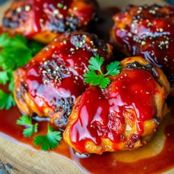 Ketchup Glazed Chicken Thighs