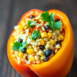 Stuffed Bell Peppers with Quinoa and Black Beans