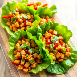 Lettuce Wraps with Spicy Chicken