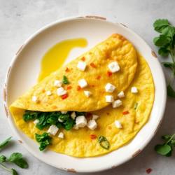 Savory Spinach and Feta Omelette