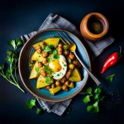 Indonesian Egg Potato Stir Fry