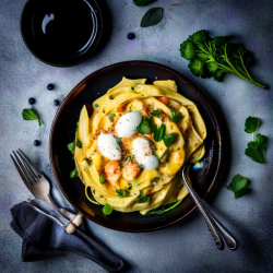 American Style Egg and Milk Pasta