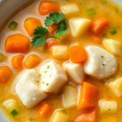 Creamy White Fish and Vegetable Soup