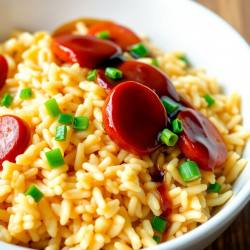 Sausage Fried Rice with Scrambled Eggs