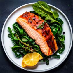 Grilled Salmon with Sweet and Sour Sauce