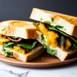 Deluxe Avocado, Crab and Spinach Curry Sandwich