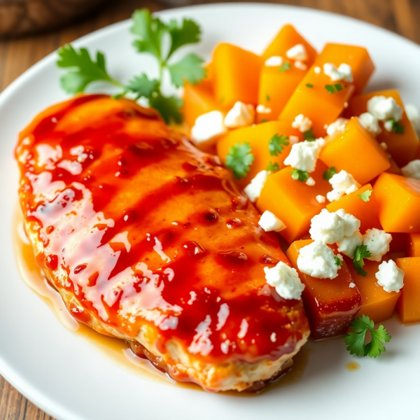 Honey-Glazed Chicken with Cantaloupe Salad