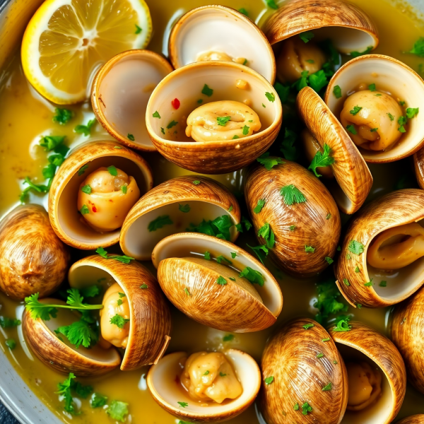 Garlic Butter Clams with Herbs