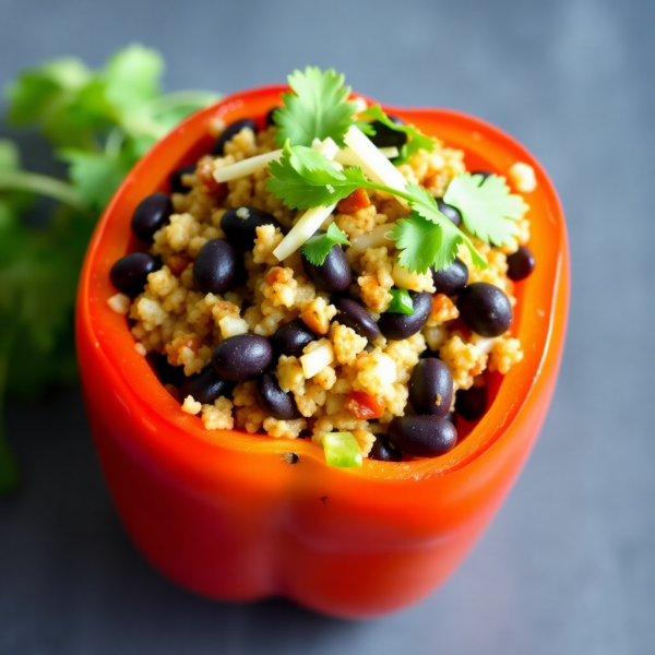 Stuffed Bell Peppers with Quinoa and Black Beans