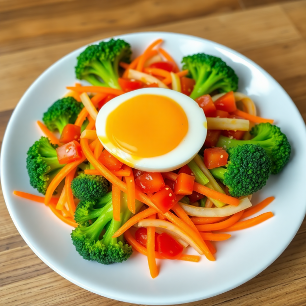 Korean-Style Broccoli and Carrot Salad with Egg