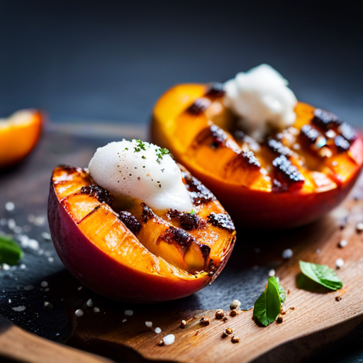 Grilled peaches with cinnamon 